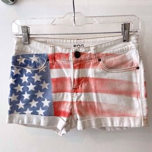 Urban Outfitters BCD American Flag Jean Shorts 25
